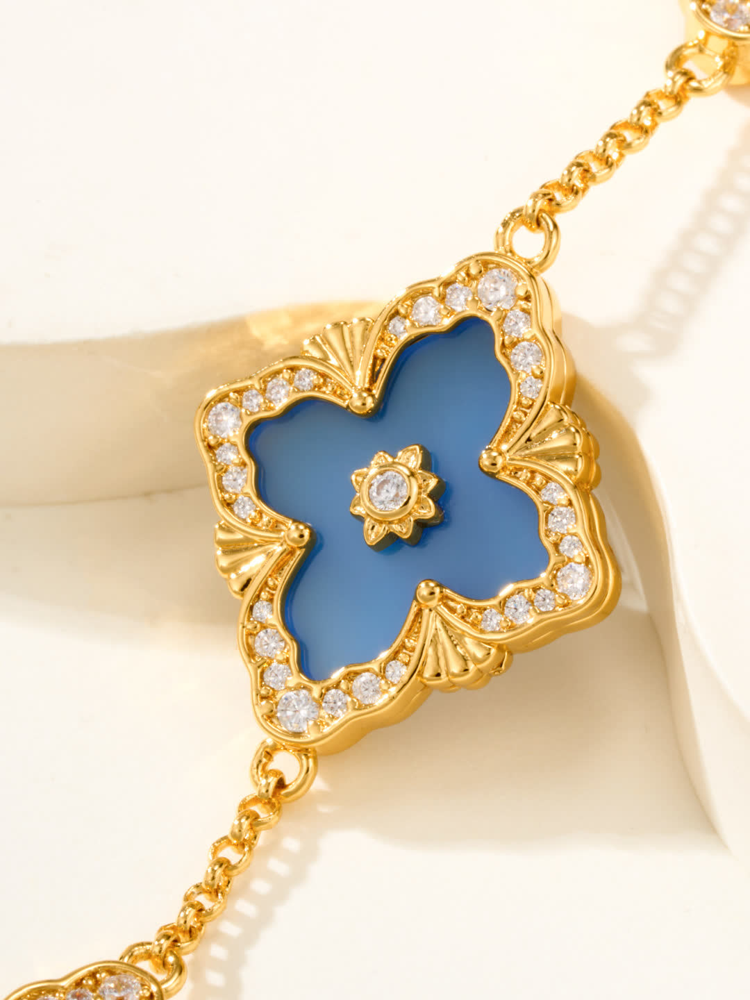 Van Cleef & Arpels Alhambra Gold and Enamel Bracelet
